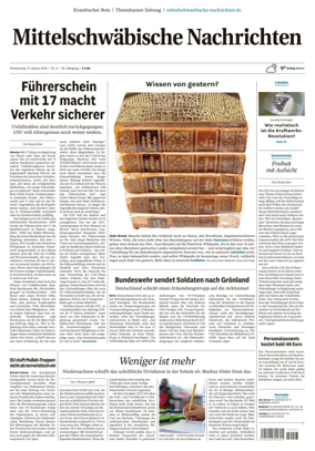 Cover of Mittelschwaebische Nachrichten