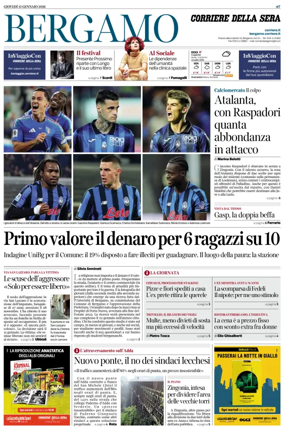 Cover of Corriere della Sera (Bergamo)