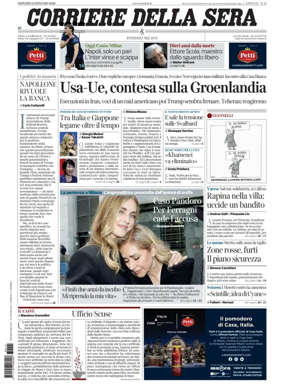 Cover of Corriere della Sera