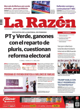 Cover of La Razon de Mexico