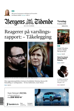 Cover of Bergens Tidende