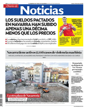 Cover of Diario de Noticias (Spain)