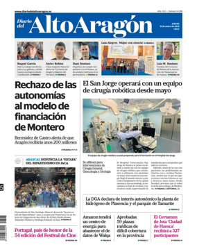Cover of Diario del Alto Aragon