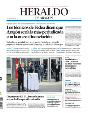 Cover of Heraldo de Aragon