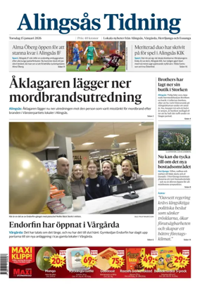 Cover of Alingsas Tidning