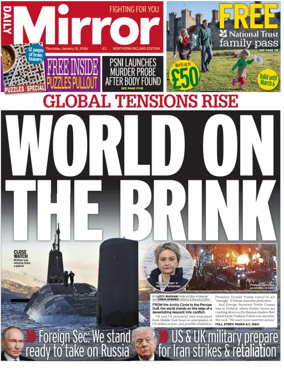 Cover of Daily Mirror (Northern Ireland)