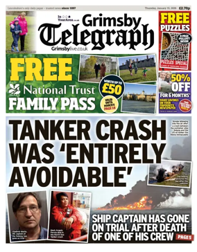 Cover of Grimsby Telegraph