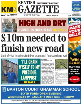 Cover of Kentish Gazette Canterbury & District