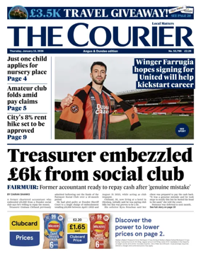 Cover of The Courier & Advertiser (Angus and Dundee)