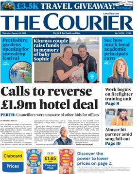 Cover of The Courier & Advertiser (Perth and Perthshire Edition)