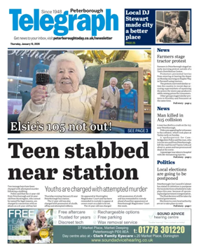Cover of The Peterborough Evening Telegraph