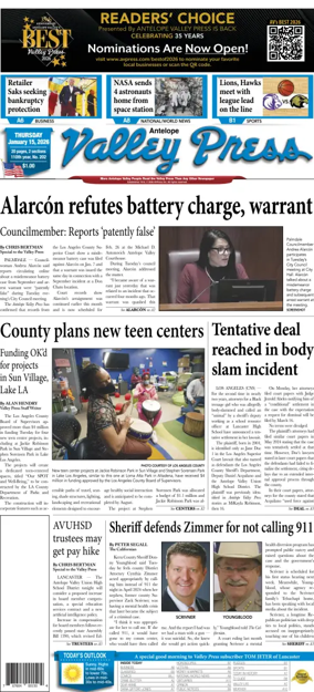 Cover of Antelope Valley Press