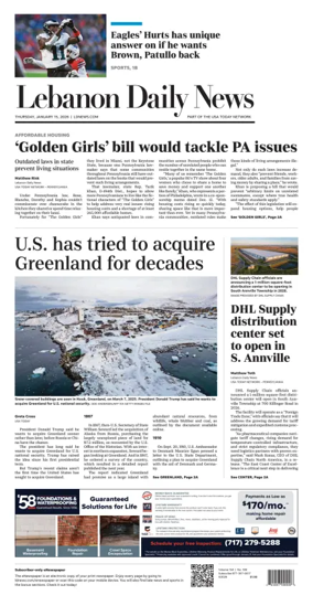 Cover of Lebanon Daily News