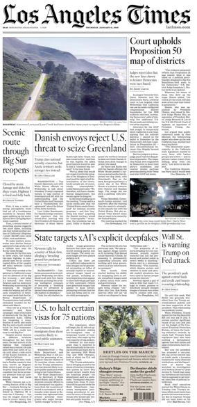 Cover of Los Angeles Times