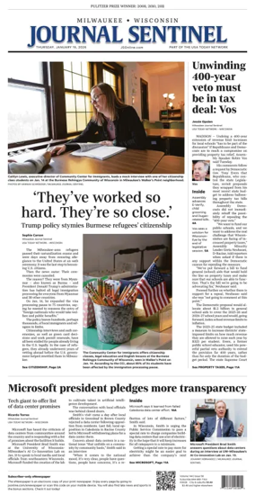 Cover of Milwaukee Journal Sentinel