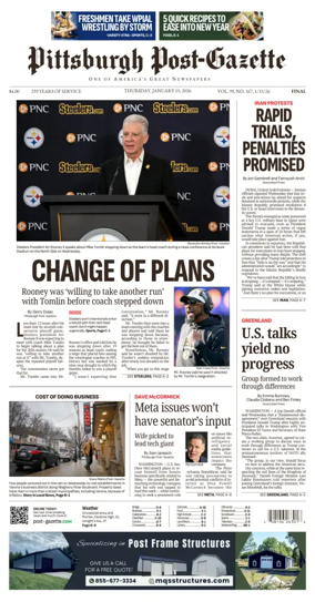 Cover of Pittsburgh Post-Gazette