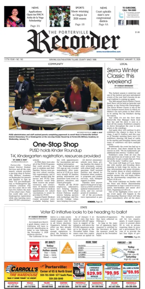 Cover of Porterville Recorder