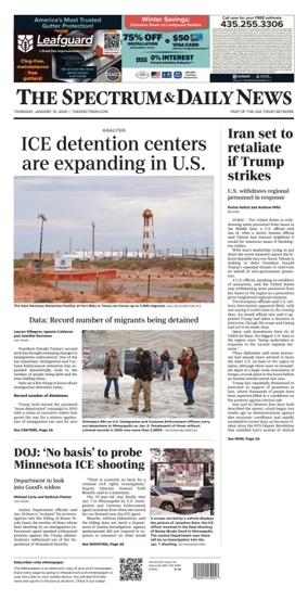 Cover of The Spectrum & Daily News