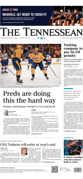 Cover of The Tennessean