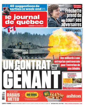 Cover of Le Journal de Quebec