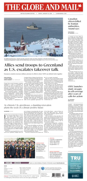 Cover of The Globe and Mail (BC Edition)