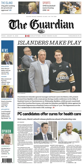 Cover of The Guardian (Charlottetown)