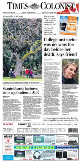 Cover of Times Colonist