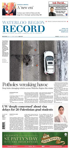 Cover of Waterloo Region Record