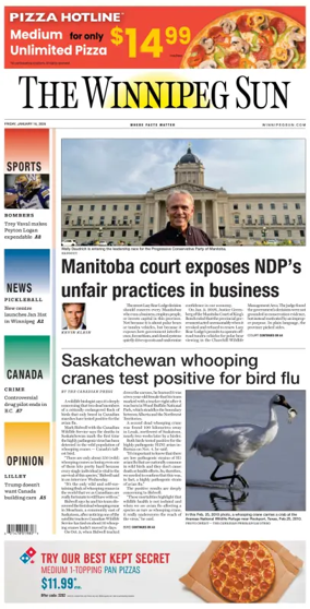 Cover of Winnipeg Sun