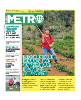 Cover of Publimetro Chile