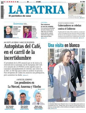 Cover of La Patria (Colombia)