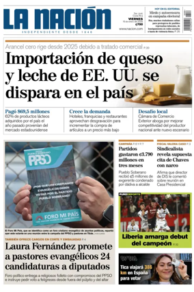 Cover of La Nacion (Costa Rica)