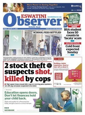 Cover of Eswatini Observer