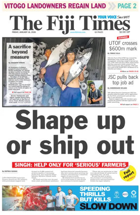 Cover of The Fiji Times