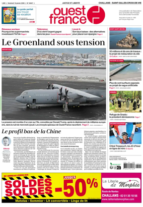 Cover of Ouest France (Challans / Saint-Gilles-Croix-de-Vie)