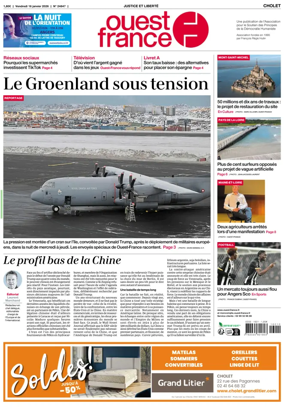 Cover of Ouest France (Cholet)