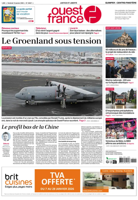 Cover of Ouest France (Quimper)