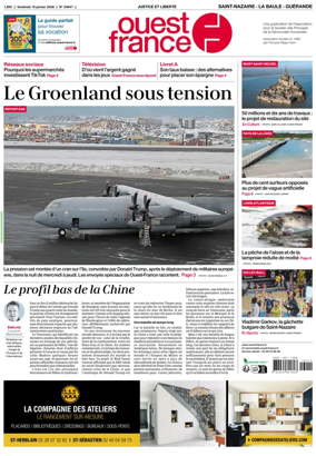 Cover of Ouest France (Saint-Nazaire La Baule Guerande)