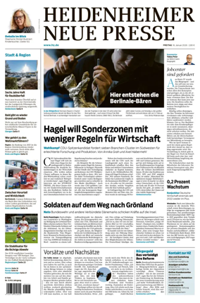 Cover of Heidenheimer Neue Presse