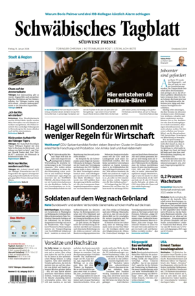 Cover of Schwabisches Tagblatt - Tubinger Chronik