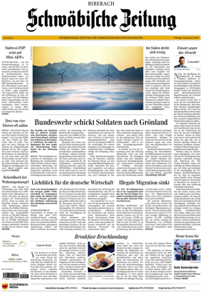 Cover of Schwabische Zeitung (Biberach)