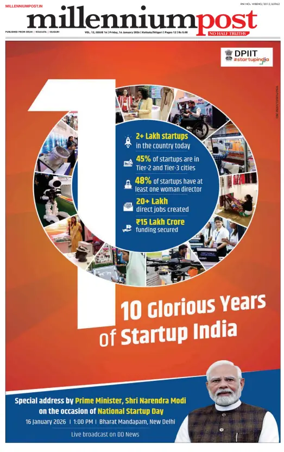 Cover of Millennium Post (Kolkata)