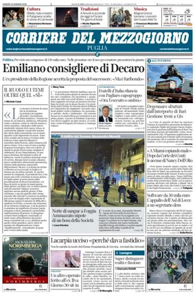 Cover of Corriere del Mezzogiorno (Puglia)