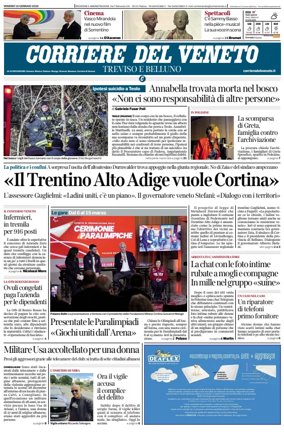 Cover of Corriere del Veneto (Treviso e Belluno)