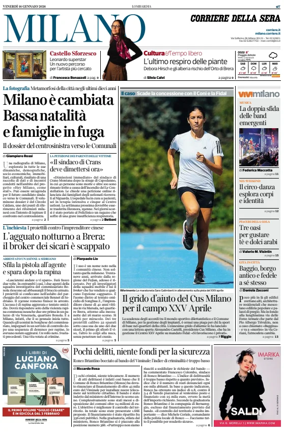 Cover of Corriere della Sera (Milano)