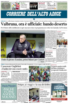 Cover of Corriere dell'Alto Adige