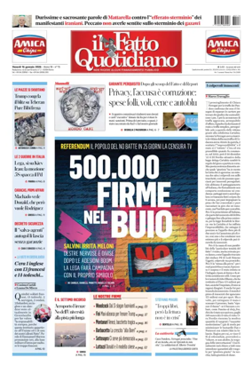 Cover of Il Fatto Quotidiano