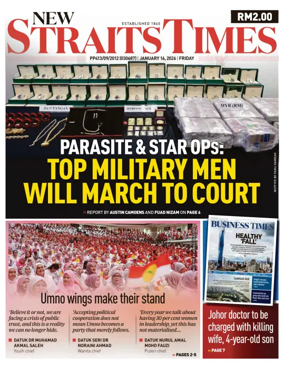 Cover of New Straits Times