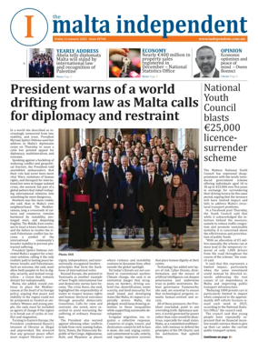 Cover of Malta Independent