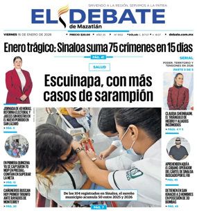 Cover of El Debate de Mazatlan